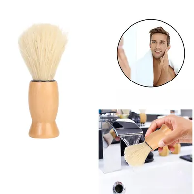 Pamatuf pentru Barbierit 10cm, cu Maner din Lemn 6/set Engros