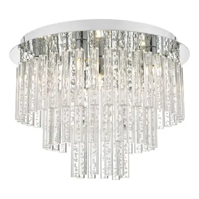 Plafoniera Paulita Bathroom 5 Light Flush Polished Chrome Glass IP44