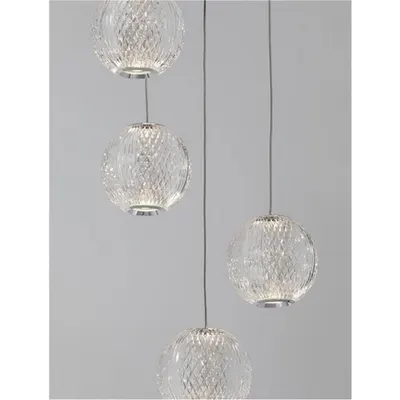 Lampa suspendata BRILLANTE Crom Aluminiu & Acrylic LED 26W 230V 1213Lm 3200K IP20 Triac Dimabil