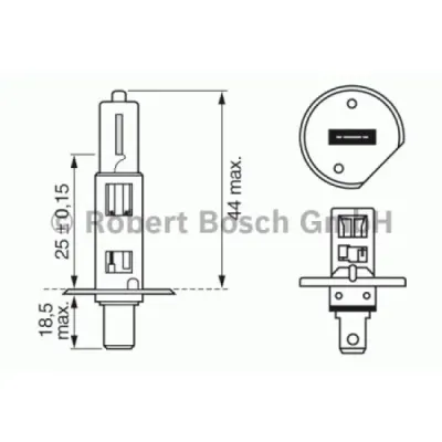 Bec auto halogen pentru far Bosch Standard H1 55W 12V 1987302011