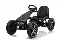 Kinderauto GO Kart cu pedale de la Mercedes, roti cauciuc solid, culoare Negru