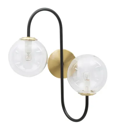 Mauro Ferretti LAMPA DE PERETE FIER NEGRU CM 36x24x45