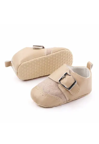 Pantofi Cu Catarama - Elegant - Piele ecologica - Baieti - Crem - Crem