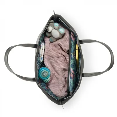 Geanta multifunctionala Kinderkraft pentru mamici Treasurepack dark grey