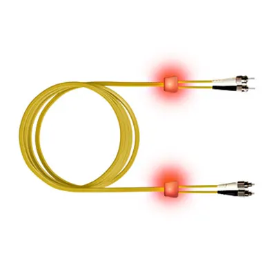 FO LED Patch Cord Premium, Duplex, ST/FC, E09/125 OS2, 1m