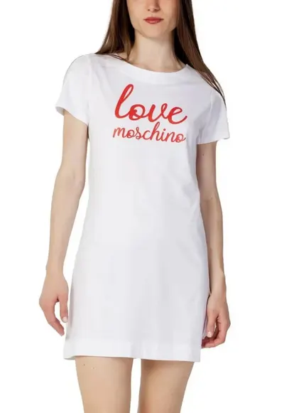 Rochie-tricou dama W592927 - Alb