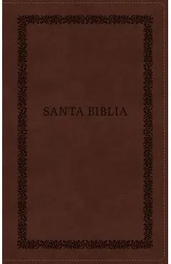 Biblia Reina-Valera 1960, Tierra Santa, Ultrafina Letra Grande, Leathersoft, Café, Con Cierre