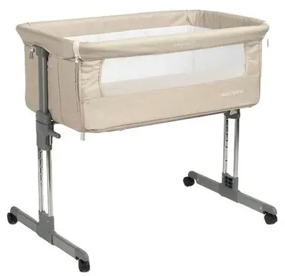Patul cu o latură care cade Caretero - Next To Me, Sleep 2 Gether, bej