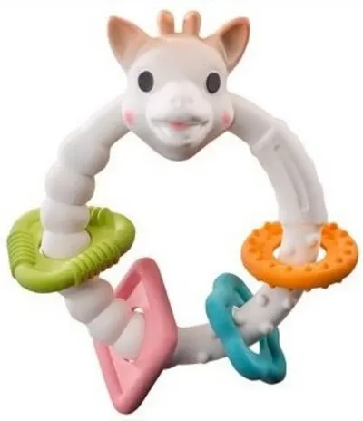 Inel gingival rotund colorat Sophie la Girafe - So Pure
