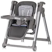 Scaun de masa 2 in 1 transformabil in leagan Chipolino Super Chef Cloud cu roti, spatar reglabi, sezut reglabil, pliere compacta
