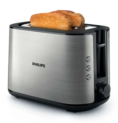 Prajitor de paine Philips - Viva Collection HD2650, 950W, 8 viteze, argintiu