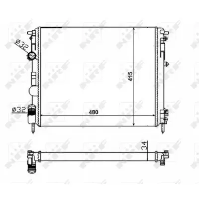 Radiator, racire motor NRF 58217