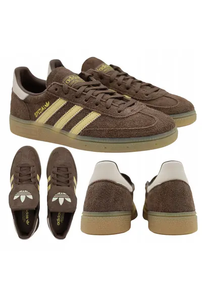 Pantofi Sport - Handball Spezial LT IH1519 - Maro - Din Piele Intoarsa Captuseala Textila Moale Pentru Confort Sireturi Clasice Pentru Talpa