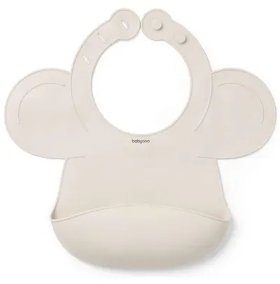 Baveta din silicon BabyOno - Bej