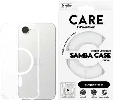 Husă CARE - Fashionable Samba, iPhone 16e, MagSafe, transparent