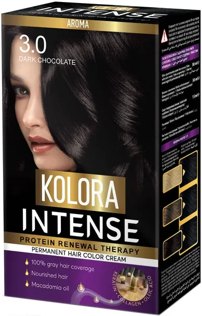 Kolora Intense Vopsea de păr, 3.0 Ciocolată neagră