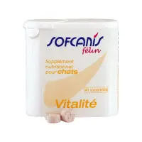 SOFCANIS Vitalite, supliment multivitamine pisici junior & adult, comprimate SOFCANIS Vitalite, supliment multivitamine pisici junior & adult, flacon, 40 comprimate
