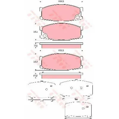 Set placute frana, frana disc TRW GDB3423