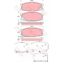 Set placute frana, frana disc TRW GDB3423