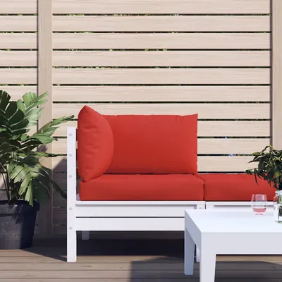 Gossi perne pentru canapea din paleti, 3 buc., rosu, material textil