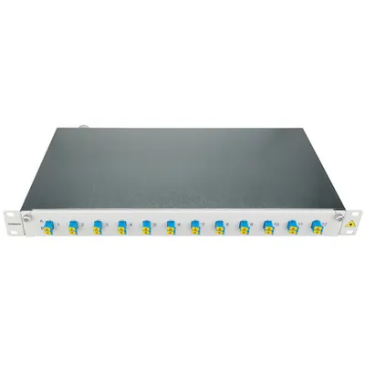 Splicebox, 24 fibre,LC, 9/125µm OS2, culisant,19,1UV