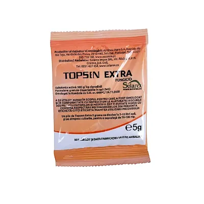 Topsen Extra 5 gr, fungicid sistemic, Ascenza, Rapan (mar, par), Monilioza (cais, piersic, nectarin, prun, cires, visin), Putregai Cenusiu (vita de vie) - Default Title