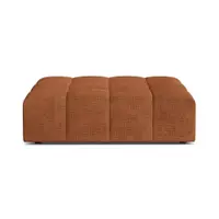 Taburet teracotă cu tapițerie din chenille Chicago – Cosmopolitan Design