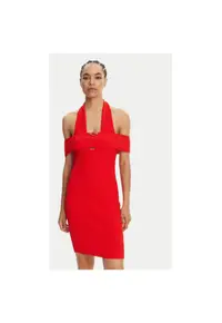 Rochie dama 78PAOM19 CMH51 - Viscoza/Poliamida - Rosu - Rosu