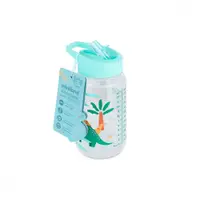 Sticla de tranzitie cu pai Miniland Kiddie Dinosaur 450 ml