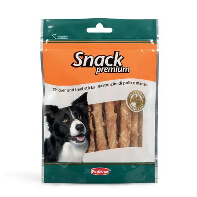 Recompense pentru caini Padovan Snack Premium cu pui si vita 100 g