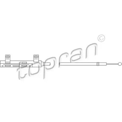 Cablu, capota motor TOPRAN 112 279