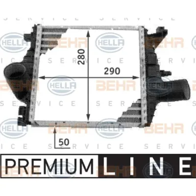 Intercooler, compresor HELLA 8ML 376 724-121