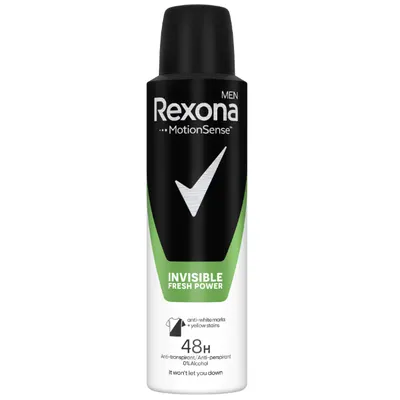 Deodorant spray Men Invisible Fresh Power, 150ml, Rexona