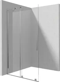 Paravan dus sticla securizata walk-in cu usa glisanta, 90x195 cm, crom lucios, Deante Prizma