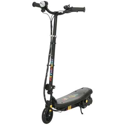 HOMCOM Trotinetă electrică 120 W pliabilă pentru copil 7-14 ani 12 km/h maxim autonomie 10 km maxim negru | Aosom Romania