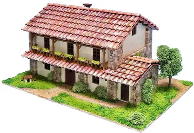 Model asamblat Domus Kits - Casă Santillana, Model cu mini cărămizi