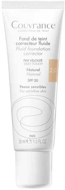 Avène Couvrance Fond de ten și corector lichid, 2.0 Natural, SPF20, 30 ml