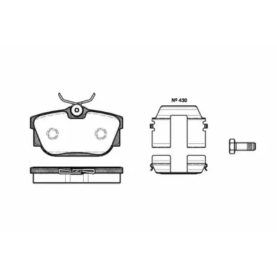 Set placute frana, frana disc REMSA 0767.10