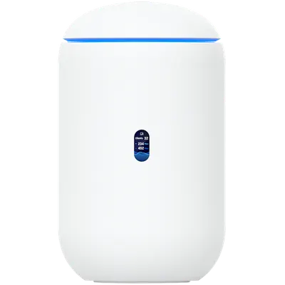 Ubiquiti UniFi UDR7-EU Dream Router 7 Desktop 10G Cloud Gateway with integrated WiFi 7, PoE switch, microSD storage, and full Un
