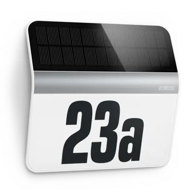 Aplica solara cu senzor si numar de casa XSOLAR LH-N (inox), de exterior
