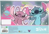 Bloc de desen cu spirală GIM Stitch - 626, A4, 30 coli