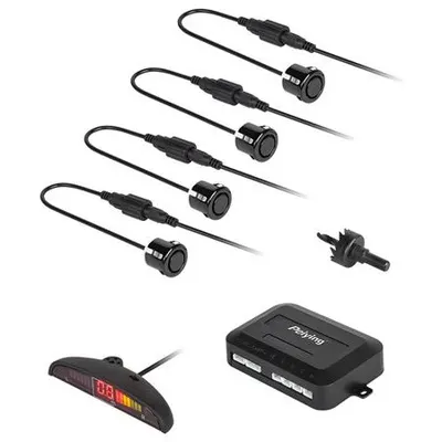 Kit senzori de parcare cu display LED 4, negru