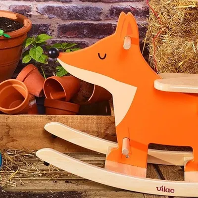 Vulpe tip calut balansoar din lemn Andy Westface Vilac