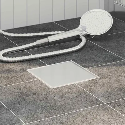 vidaXL 2 în 1 Drenaj pentru duș Argintiu 15 x 15 cm