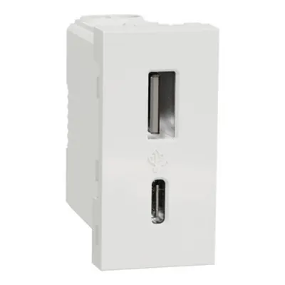 Noua Unica, Priza USB 1m tip A + C (15W) alb