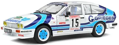 Model de colecție SOLIDO Curse: Mașini - Alfa Romeo GTV6 - Rallye Des Garrigues (1986)