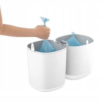 Cos ermetic pentru scutece Angelcare Classic Gri, capacitate pana la 128 scutece, usor de utilizat si curatat, cu 1 rezerva inclusa care blocheaza mirosurile, bacteriile si germenii