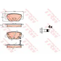 Set placute frana, frana disc TRW GDB2156