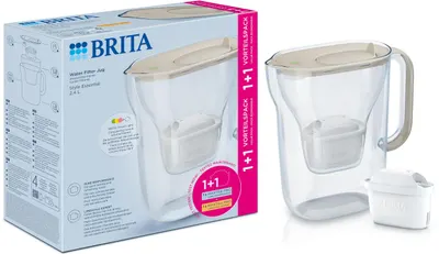 Cană BRITA - Style Cool Essential, LED, 2.4 l, cu 2 Maxtra Pro, nisip