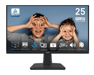 Monitor Consumer MSI PRO MP251, 24.5", 1920x1080 pixeli, Black, 2 ani Garantie